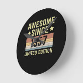 Phantastisch seit 1957 Retro 65 Jahre alt Geburtst Runde Wanduhr (Winkel)