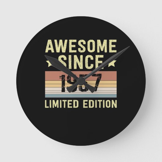 Phantastisch seit 1957 Retro 65 Jahre alt Geburtst Runde Wanduhr (Vorderseite)
