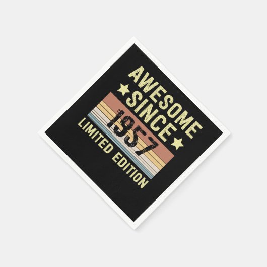 Phantastisch seit 1957 Retro 65 Jahre alt Geburtst Serviette (Ecke)