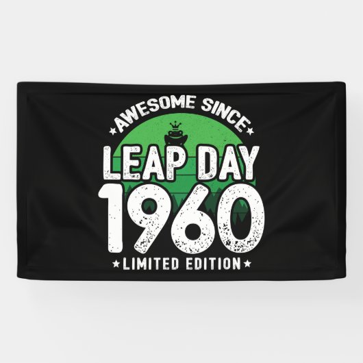 Phantastisch seit 1960 Leap Year Day Feb 29 Geburt Banner (Horizontal)