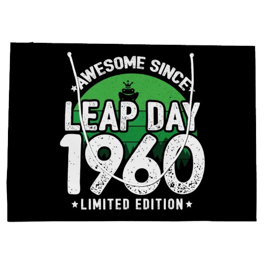 Phantastisch seit 1960 Leap Year Day Feb 29 Geburt Große Geschenktüte (Rückseite)