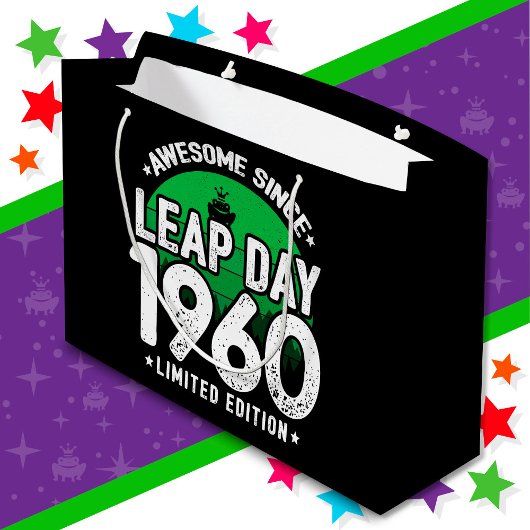 Phantastisch seit 1960 Leap Year Day Feb 29 Geburt Große Geschenktüte