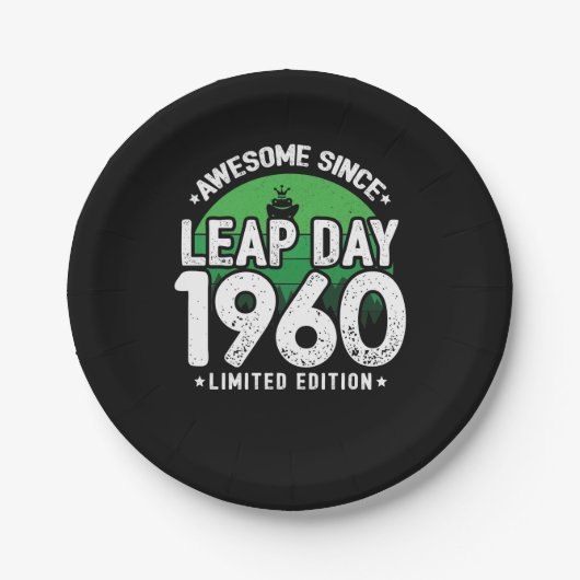Phantastisch seit 1960 Leap Year Day Feb 29 Geburt Pappteller (Vorderseite)
