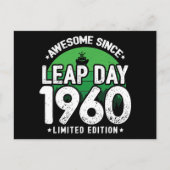 Phantastisch seit 1960 Leap Year Day Feb 29 Geburt Postkarte (Vorderseite)