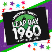 Phantastisch seit 1960 Leap Year Day Feb 29 Geburt Postkarte