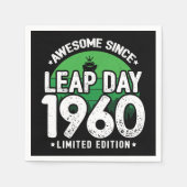 Phantastisch seit 1960 Leap Year Day Feb 29 Geburt Serviette (Vorderseite)
