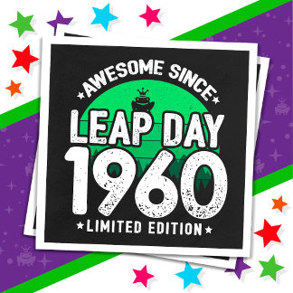 Phantastisch seit 1960 Leap Year Day Feb 29 Geburt Serviette