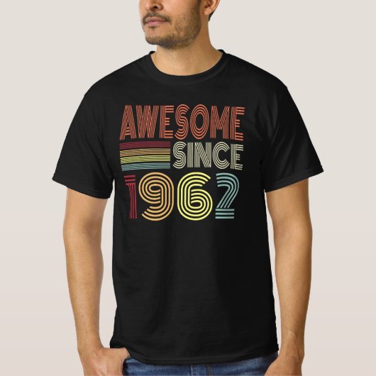 Phantastisch seit 1962 Retro Geboren 1962 Geburtst T-Shirt (Vorderseite)