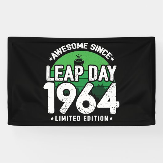 Phantastisch seit 1964 Leap Year Day Feb 29 Birthd Banner (Horizontal)