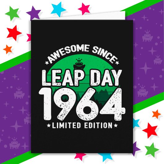 Phantastisch seit 1964 Leap Year Day Feb 29 Birthd Karte
