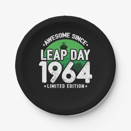 Phantastisch seit 1964 Leap Year Day Feb 29 Birthd Pappteller (Vorderseite)