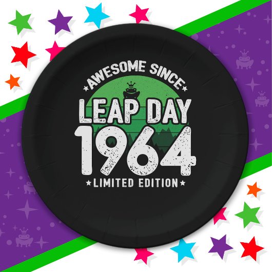 Phantastisch seit 1964 Leap Year Day Feb 29 Birthd Pappteller