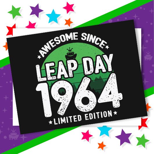 Phantastisch seit 1964 Leap Year Day Feb 29 Birthd Postkarte