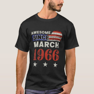 Phantastisch Seit 1966 Vintag USA Flag Classic Mär T-Shirt
