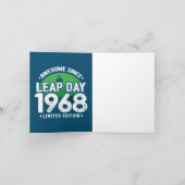 Phantastisch seit 1968 Leap Year Day Feb 29 Geburt Karte (Innenseite)