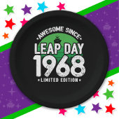 Phantastisch seit 1968 Leap Year Day Feb 29 Geburt Pappteller
