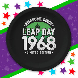 Phantastisch seit 1968 Leap Year Day Feb 29 Geburt Pappteller