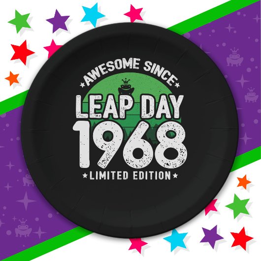 Phantastisch seit 1968 Leap Year Day Feb 29 Geburt Pappteller