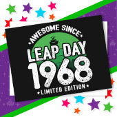 Phantastisch seit 1968 Leap Year Day Feb 29 Geburt Postkarte