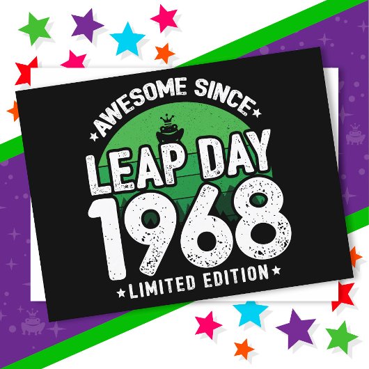 Phantastisch seit 1968 Leap Year Day Feb 29 Geburt Postkarte