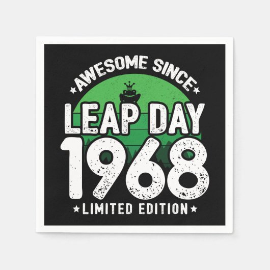 Phantastisch seit 1968 Leap Year Day Feb 29 Geburt Serviette (Vorderseite)