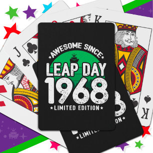 Phantastisch seit 1968 Leap Year Day Feb 29 Geburt Spielkarten