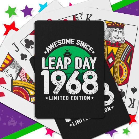 Phantastisch seit 1968 Leap Year Day Feb 29 Geburt Spielkarten