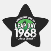 Phantastisch seit 1968 Leap Year Day Feb 29 Geburt Stern-Aufkleber (Vorderseite)