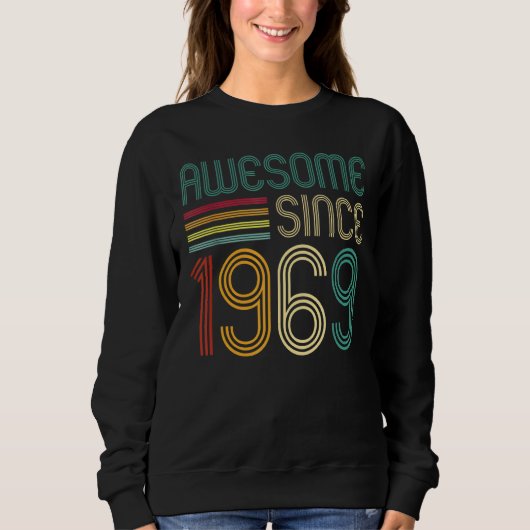 Phantastisch seit 1969 53. Geburtstag Retro Sweatshirt (Vorderseite)