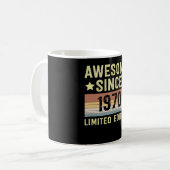 Phantastisch seit 1970 Geburtstag Kaffeetasse (Vorderseite Links)