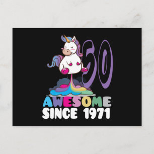 Phantastisch seit 1971 50. Geburtstag Postkarte