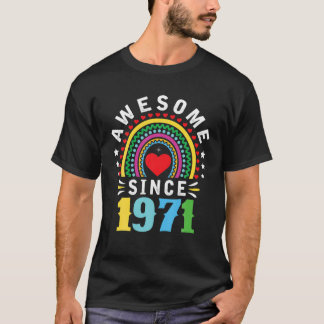 Phantastisch seit 1971 51St Birthday Rainbow Gifts T-Shirt