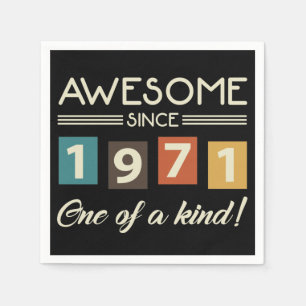 Phantastisch seit 1971 Retro 50. Geburtstag Serviette