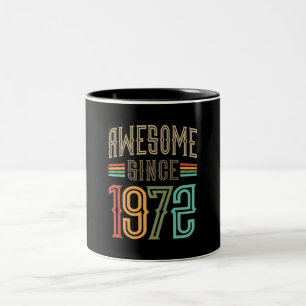 Phantastisch seit 1972 50. Geburtstag Funny Retro Zweifarbige Tasse