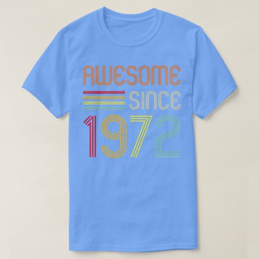 Phantastisch seit 1972 50. Geburtstag Retro T-Shirt (Design vorne)