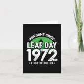 Phantastisch seit 1972 Leap Year Day Feb 29 Geburt Karte (Vorderseite)