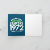 Phantastisch seit 1972 Leap Year Day Feb 29 Geburt Karte (Innenseite)