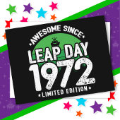 Phantastisch seit 1972 Leap Year Day Feb 29 Geburt Postkarte