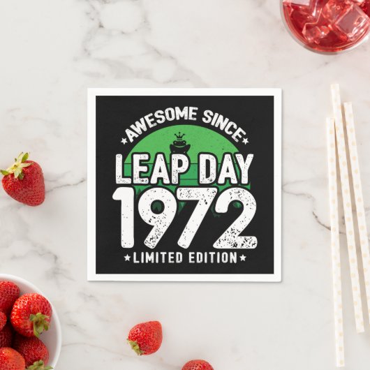 Phantastisch seit 1972 Leap Year Day Feb 29 Geburt Serviette (Beispiel)