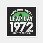Phantastisch seit 1972 Leap Year Day Feb 29 Geburt Serviette (Vorderseite)