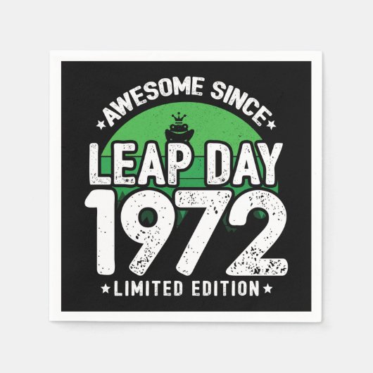 Phantastisch seit 1972 Leap Year Day Feb 29 Geburt Serviette (Vorderseite)