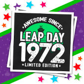 Phantastisch seit 1972 Leap Year Day Feb 29 Geburt Serviette