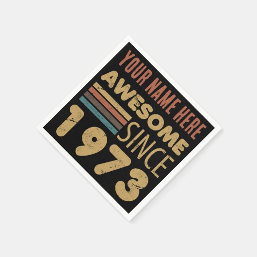 Phantastisch seit 1973 50. Geburtstag Serviette (Ecke)