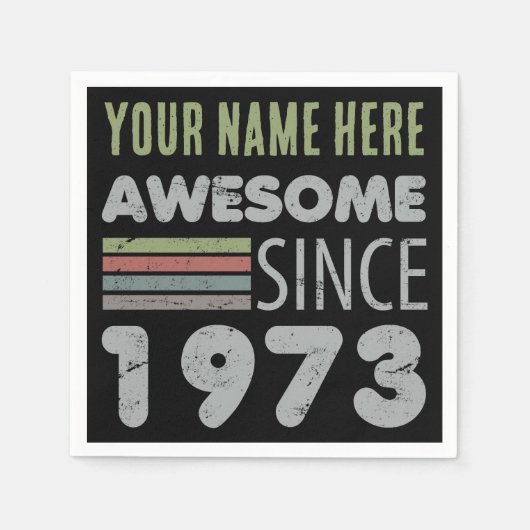 Phantastisch seit 1973 50. Geburtstag Serviette (Vorderseite)