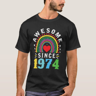 Phantastisch seit 1974 48th Birthday Rainbow Gifts T-Shirt