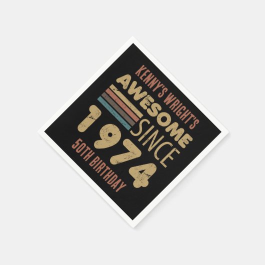 Phantastisch seit 1974 50. Geburtstag Serviette (Ecke)