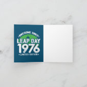 Phantastisch seit 1976 Leap Year Day Feb 29 Birthd Karte (Innenseite)