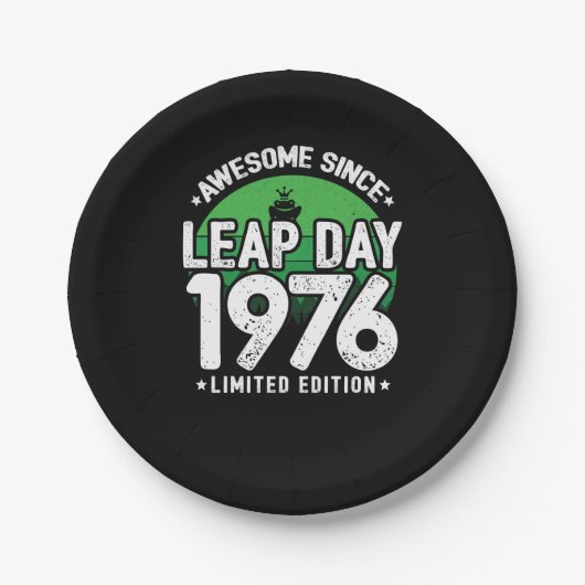 Phantastisch seit 1976 Leap Year Day Feb 29 Birthd Pappteller (Vorderseite)