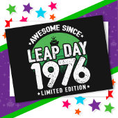 Phantastisch seit 1976 Leap Year Day Feb 29 Birthd Postkarte