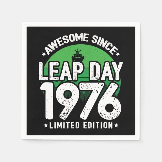 Phantastisch seit 1976 Leap Year Day Feb 29 Birthd Serviette (Vorderseite)